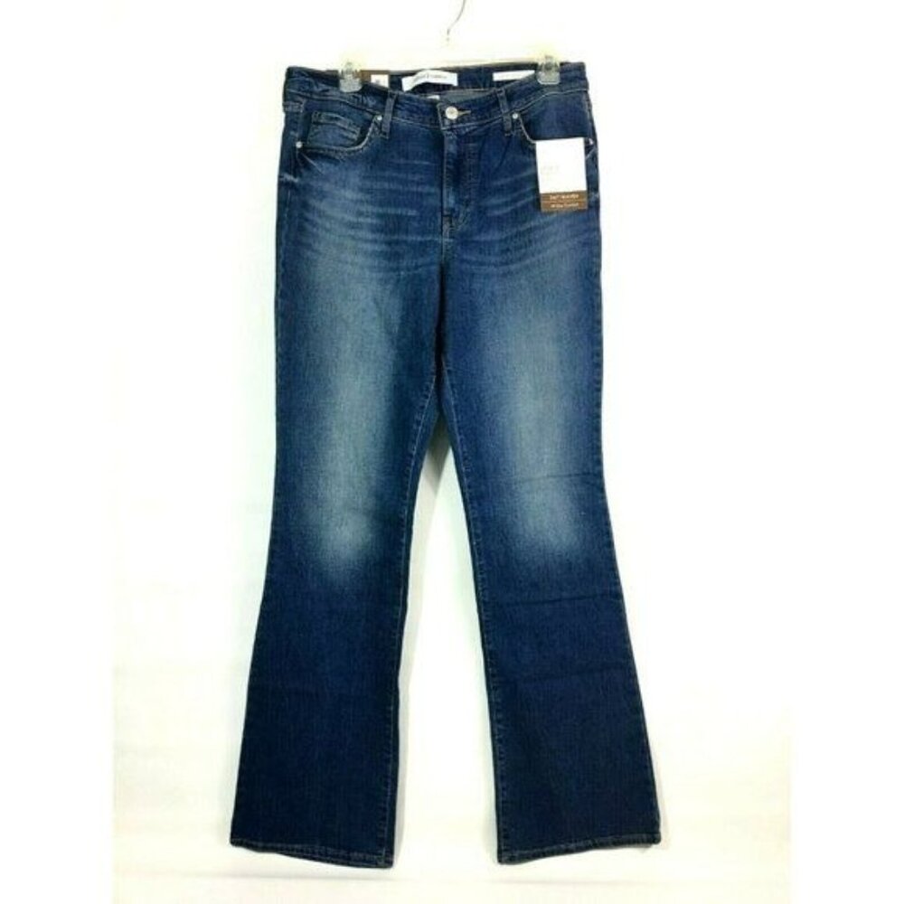 Vintage America Womens Vintage Boot-Y Slim Fit Jeans 12/31 Victory Blue